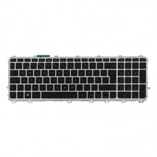 Teclado PT HP 15-J Retroiluminado Prateado c/Teclas Pretas Teclado PT HP 15-J Retroiluminado Prateado c/Teclas Pretas